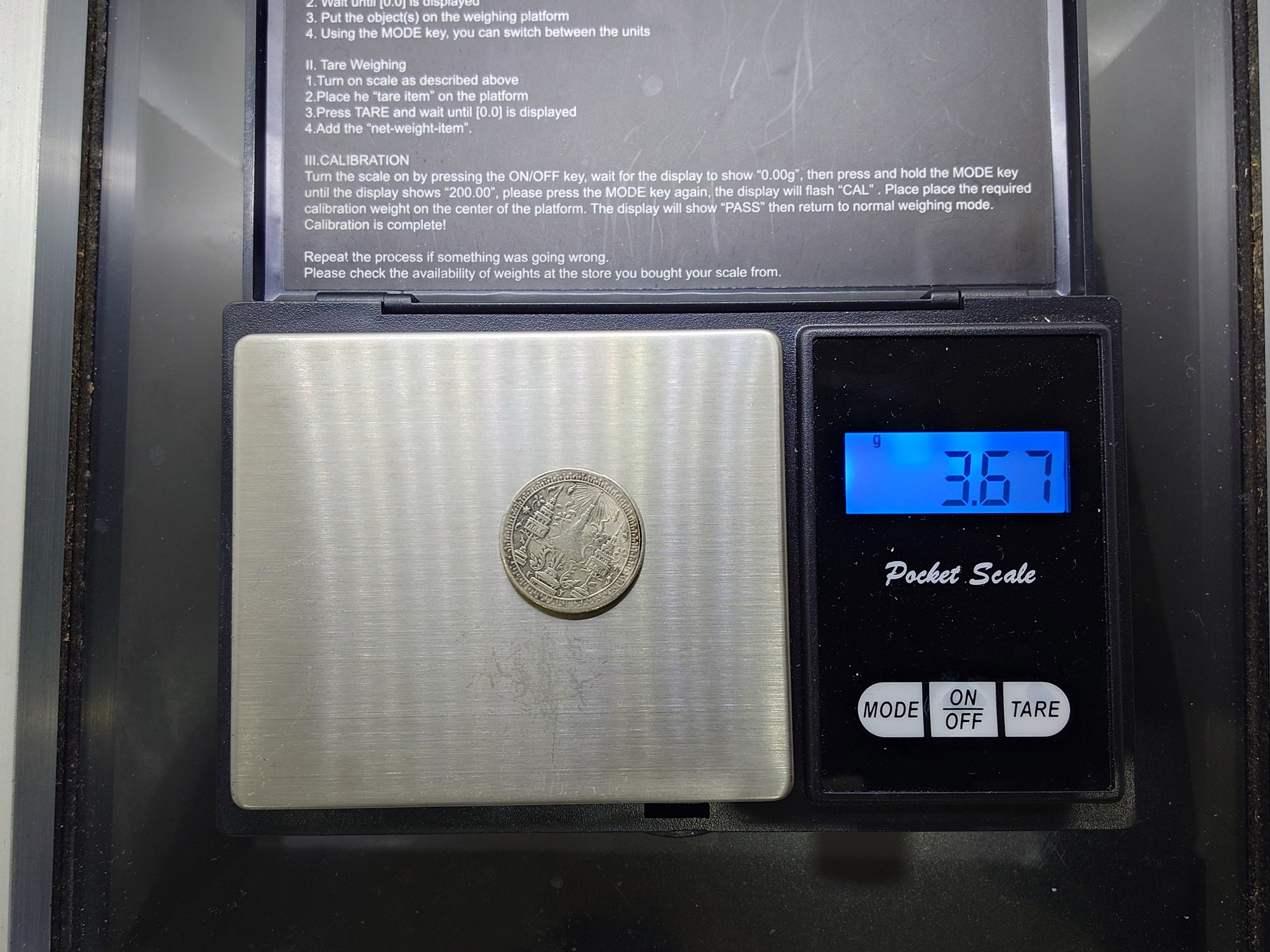 เหรียญสลึงเงิน พระมหามงกุฎ-พระแสงจักร รัชกาลที่ 4 พ.ศ.2403 ผ่านใช้