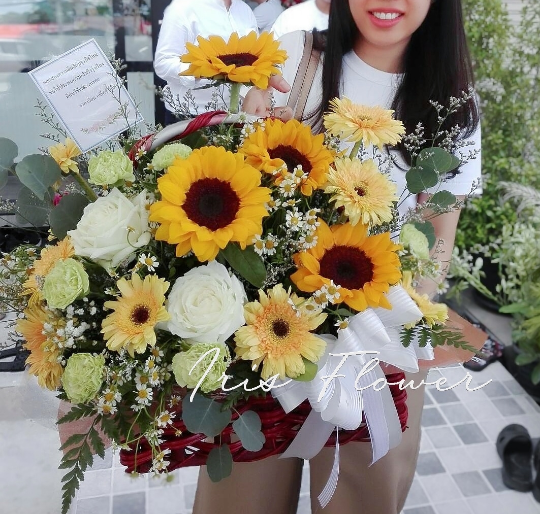 กระเช้าดอกทานตะวัน
