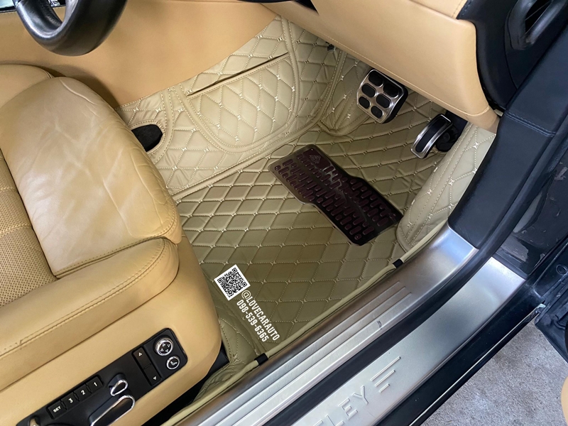 พรมปูพื้นรถยนต์6D bentley flying spur สีครีม