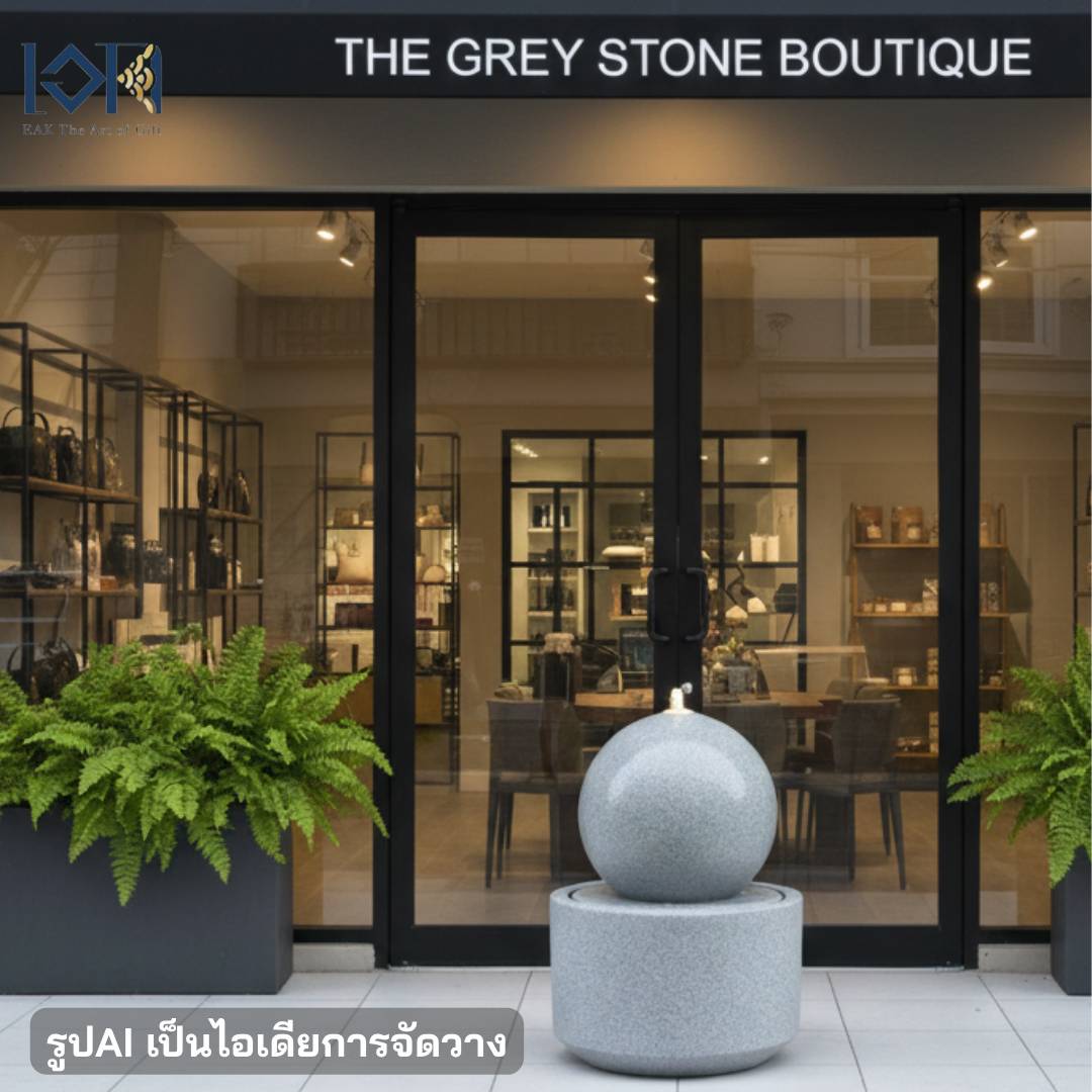 น้ำพุน้ำล้นตั้งพื้น รุ่นGranilite MZ16126JB อ่างน้ำพุตกแต่งบ้านเสริมฮวงจุ้ย น้ำพุมินิมอลโมเดิร์น น้ำตกจำลอง