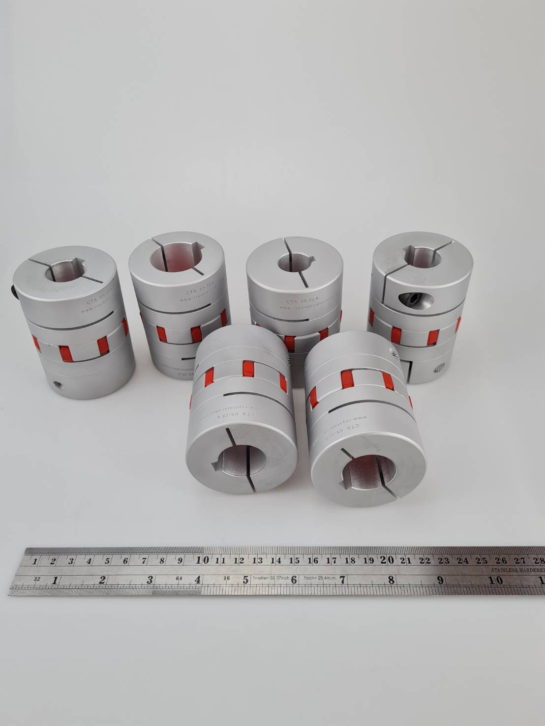 ไทย Jaw Coupling CTA 65 ยาว 90 มิลลิเมตร คัปปลิ้ง (ยอย)ประกบเพลา สำหรับเครื่อง CNC เครื่อง3D print และใช้ส่งกำลังเพลาและมอเตอร์(ลิ่ม)
