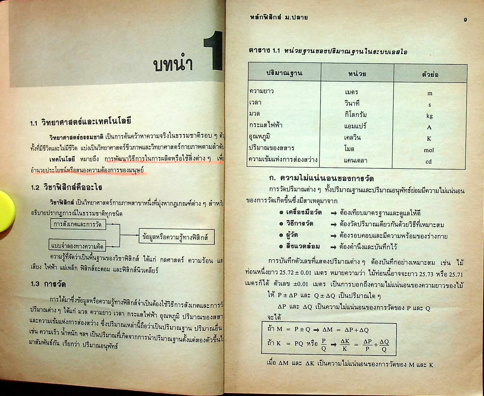 หลักฟิสิกส์ ม.ปลาย