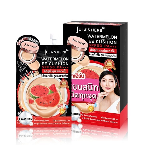 จุฬาเฮิร์บ อีอีคูชั่นแตงโม Jula' Herb Watermelon EE Cushion (1กล่องมี6ซอง)