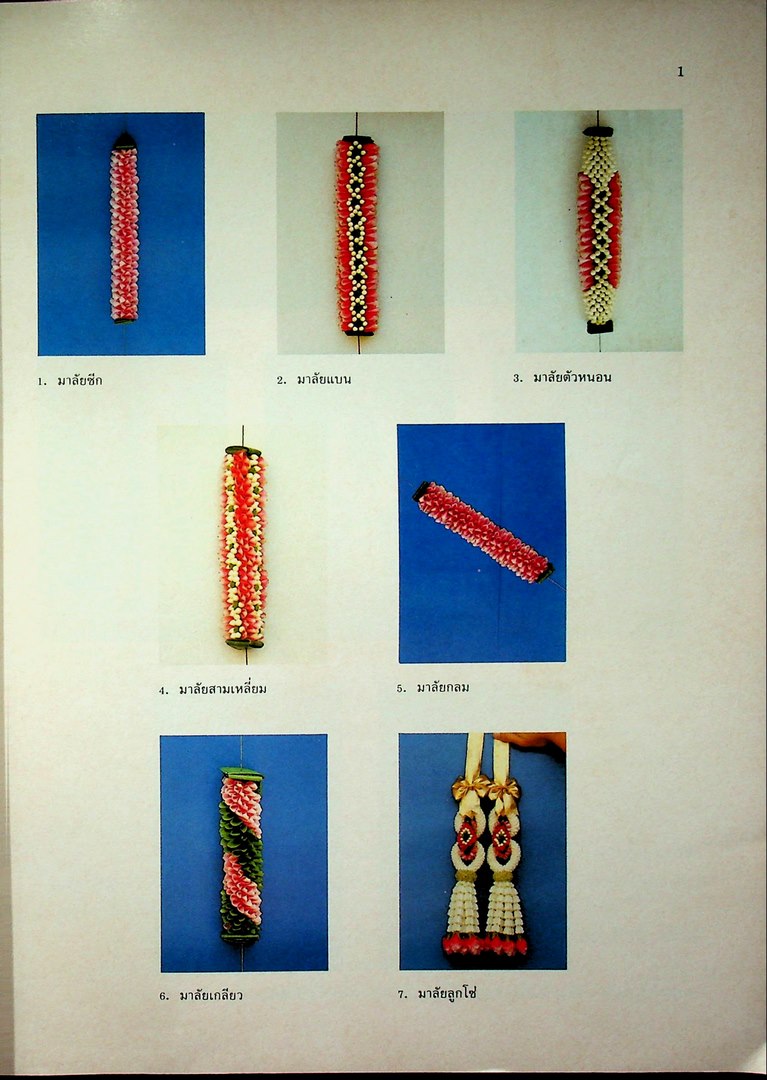 หนังสือเรียน วิชา ช่างดอกไม้สด รายวิชา การร้อยมาลัยแบบต่างๆ