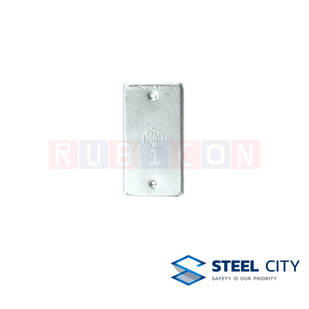 STEEL CITY HBY31 ฝาปิดแฮนดี้บ็อกซ์ อาบสังกะสี 2”x4” หนา 1.2 mm. (HOT DIP GALVANIZED SURFACE COVERS FOR HANDY BOX)