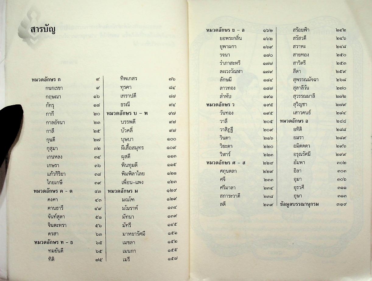 นามานุกรมนางในวรรณคดี