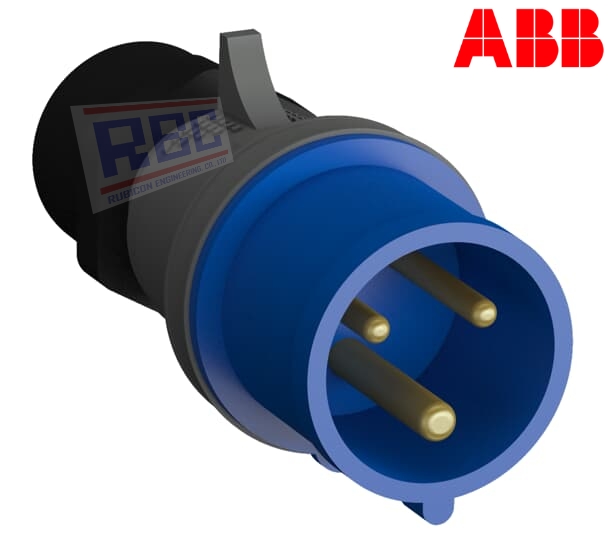 ABB 232BP6 เพาเวอร์ปลั๊กตัวผู้กลางทาง 2P+E 32A 230V IP44 6H