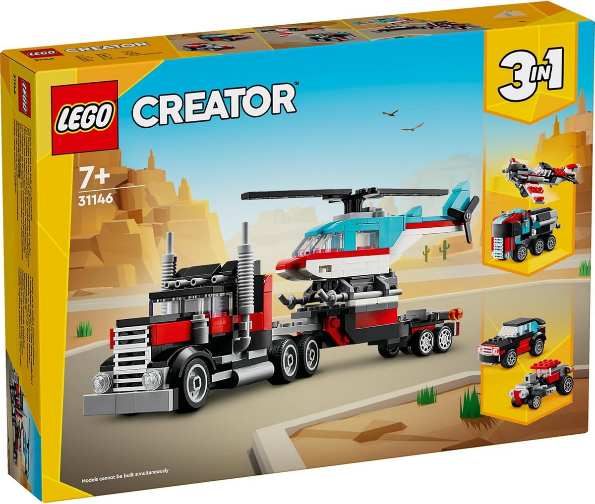 **MTS Toys**เลโก้ Lego 31146 Creator 3 in 1 : Flatbed Truck With Helicopter