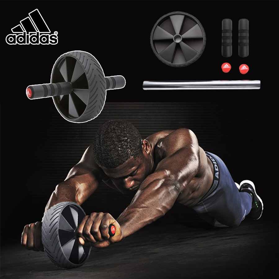 ลูกกลิ้งออกกําลังกาย Adidas ล้อบริหารกล้ามท้อง Ab Wheel ออกกําลังกายลดพุง เครื่องออกกําลังกายลดหน้าท้อง ลูกกลิ้ง บริหารหน้าท้อง รุ่น Fit-049
