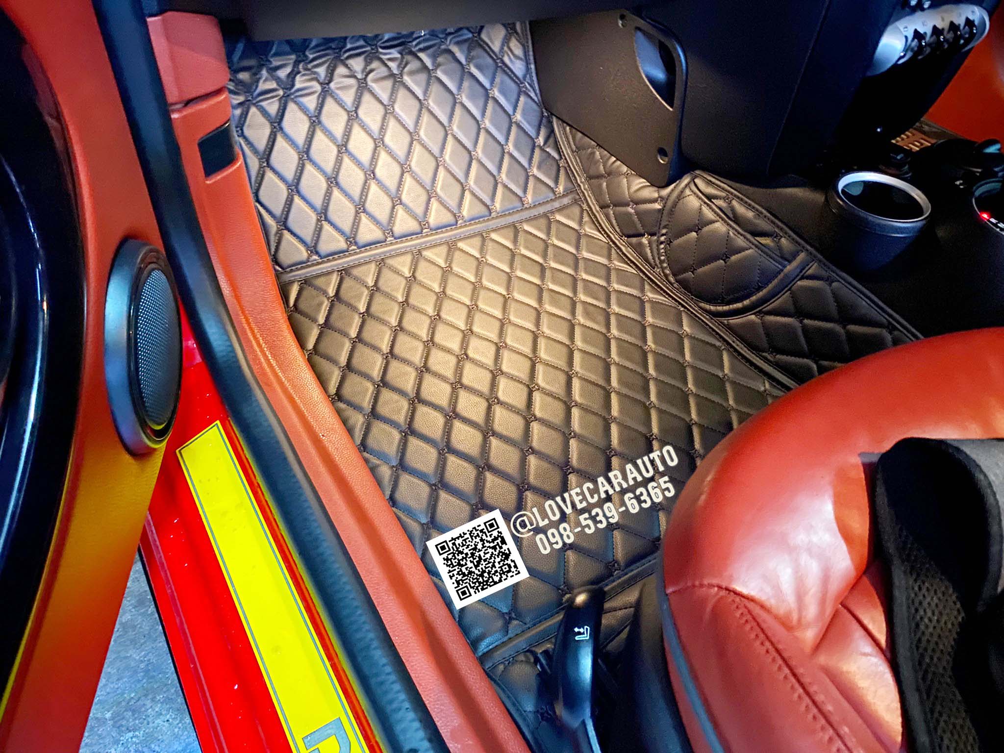 พรมปูพื้นรถยนต์ 6D Mini Cooper S R56 สีดำด้ายดำ เต็มคัน