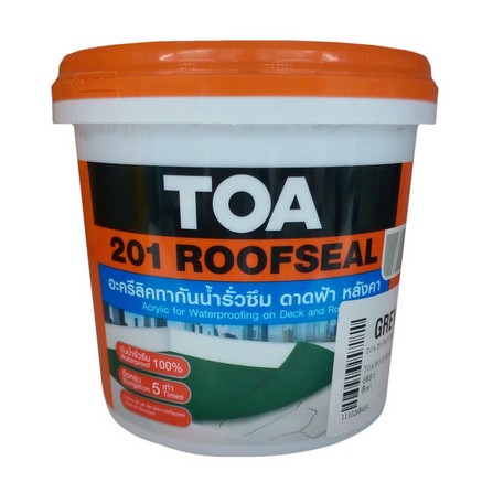 อะครีลิคทากันรั่วซึม ยีห้อ TOA รุ่น SUNBLOCK สีขาว ขนาด 4 Kg.