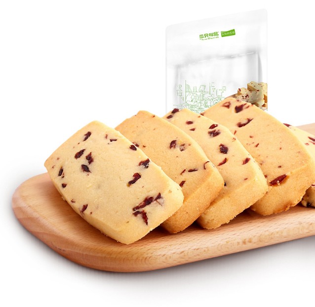 คุ๊กกี้ผสมแครนเบอร์รี่ ตรา 三只松鼠 260g