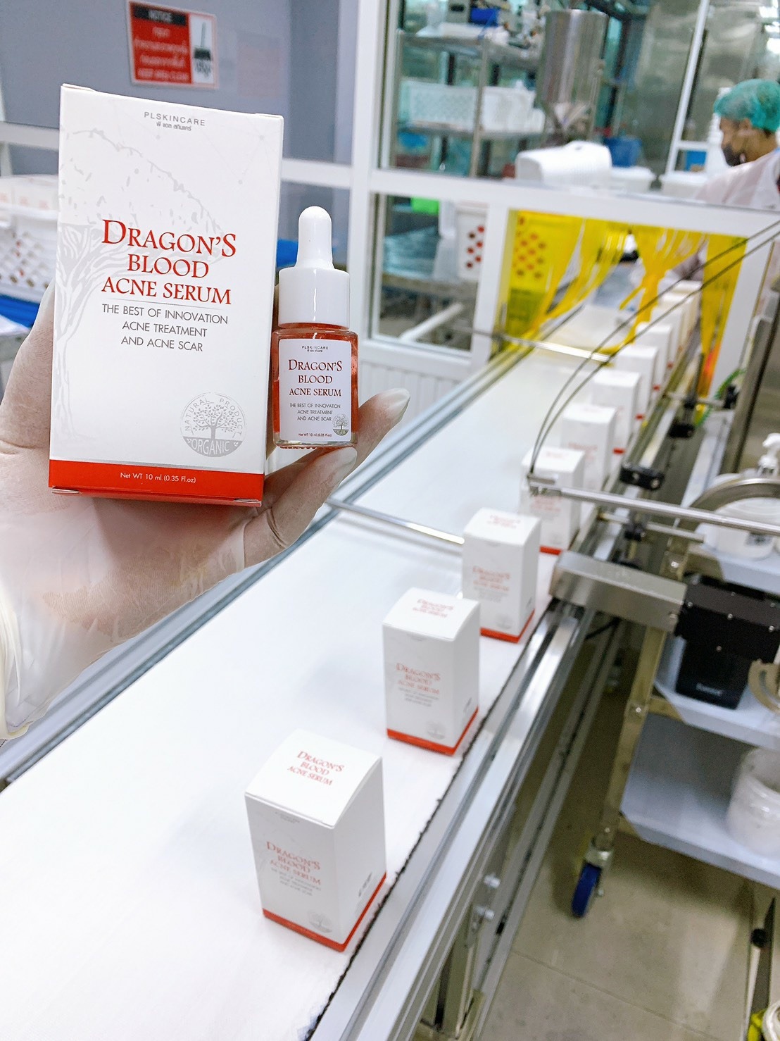 เซรั่มเลือดมังกรDragon’s Blood Acne Serumสูตรออร์แกนิค ผิวแพ้ง่ายใช้ได้