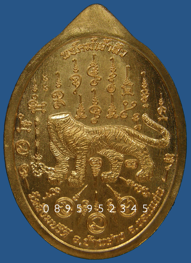 เหรียญพยัคฆ์เจ้าสัว หลวงพ่อไฉน ฉนฺทสาโร เลข ๙๙