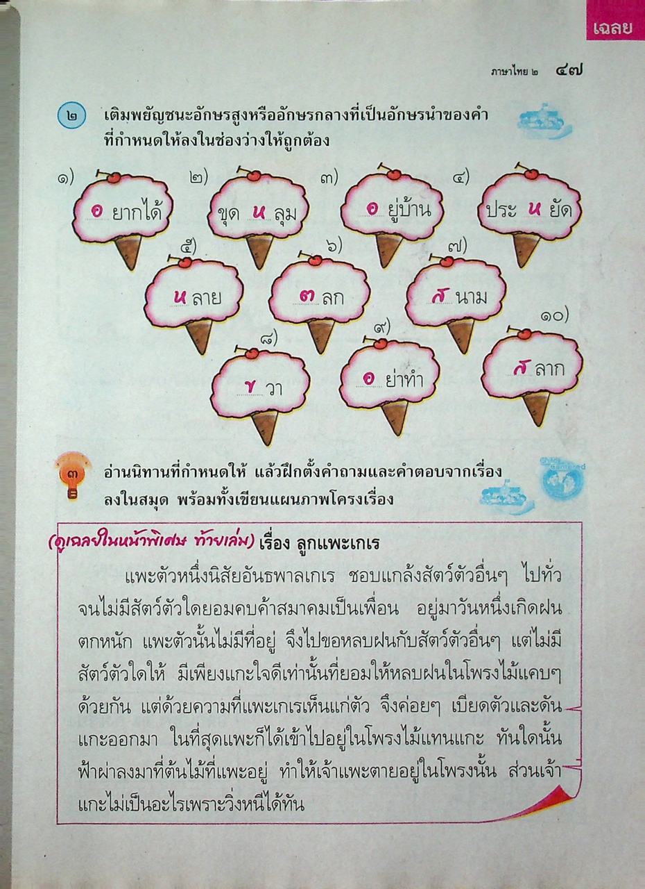 key แม่บทมาตรฐาน ภาษาไทย ชั้นประถมศึกษาปีที่ ๒