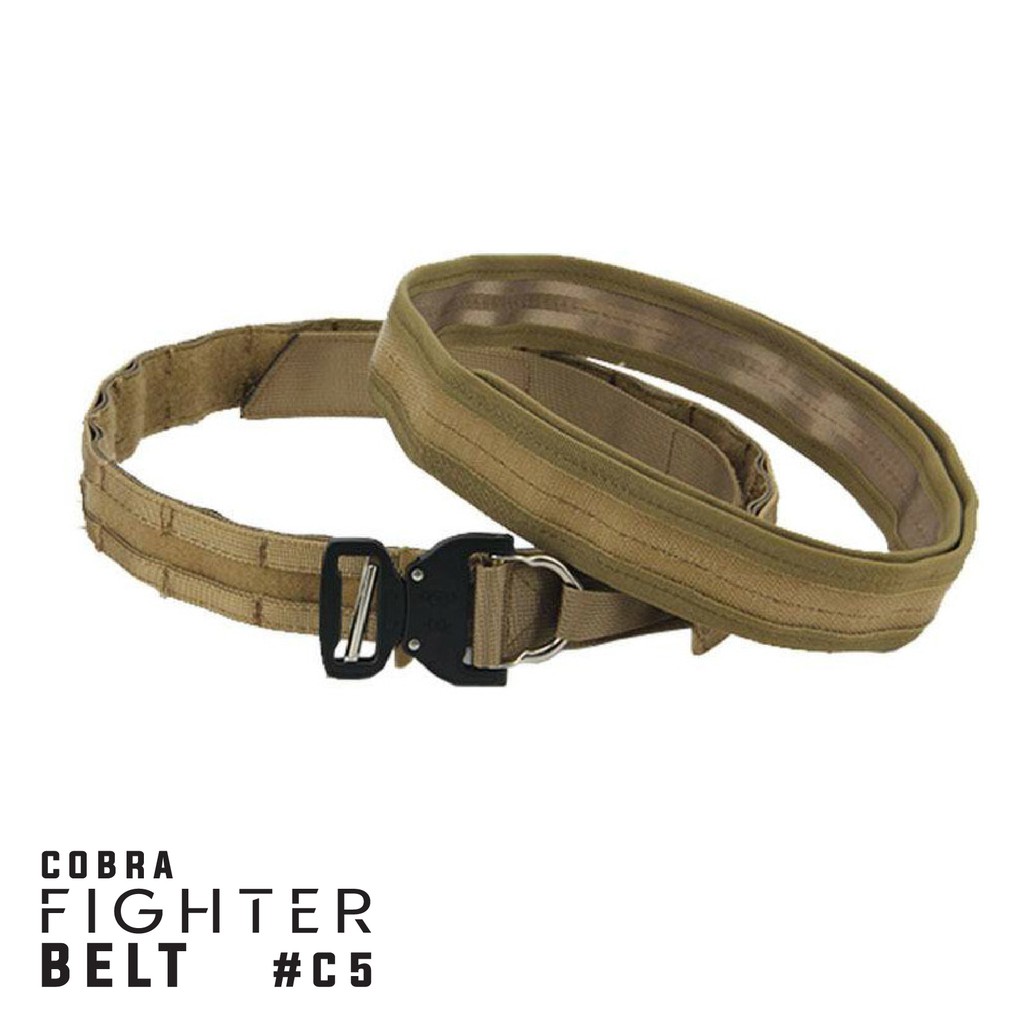🇹🇭 475 ไทยแลนด์ แทคติคอล เข็มขัดหัว Cobra Fighter Belt C5 สายแบบ 2 ชั้น แข็งแรง (Double Layers Belt)