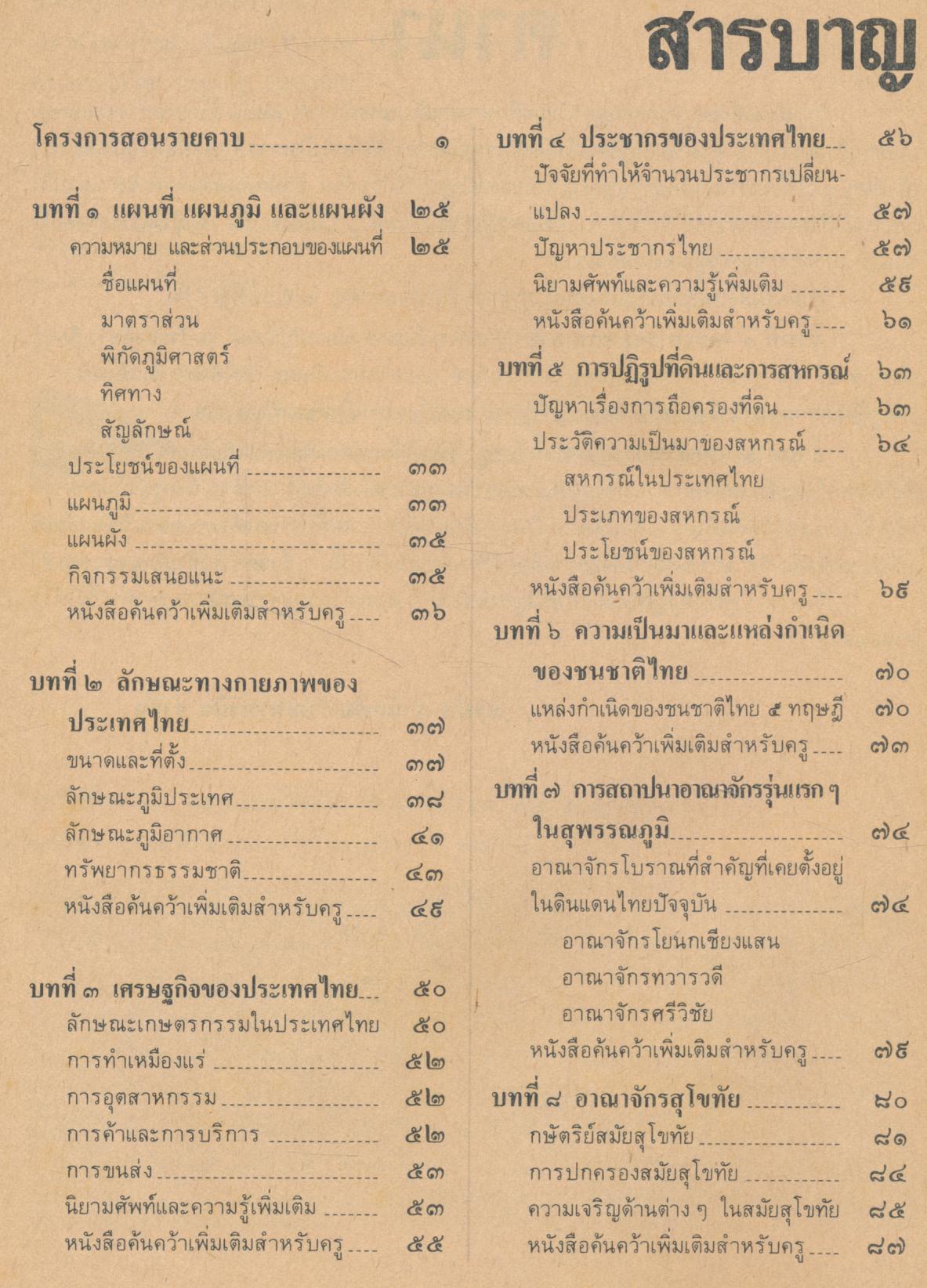 คู่มือครูผู้สอน ฉบับสมบูรณ์แบบ วิชาสังคมศึกษา ส ๑๐๑ - ส ๑๐๒ ประเทศของเรา ม.๑