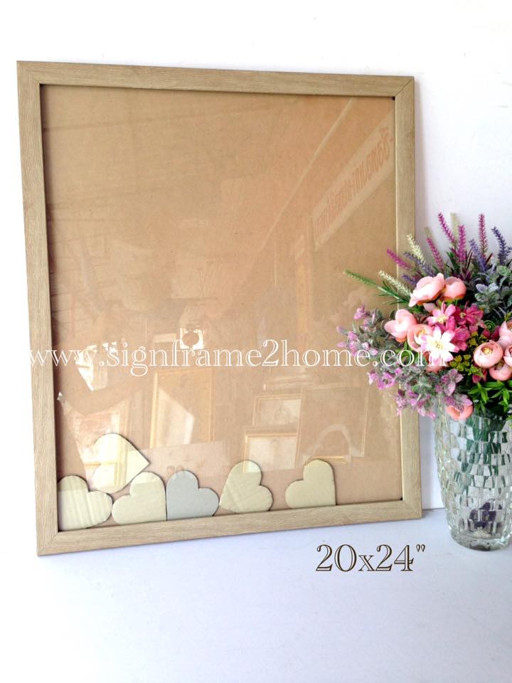 กรอบรูปใสหัวใจ อวยพร งานแต่ง ขนาด 20x24"