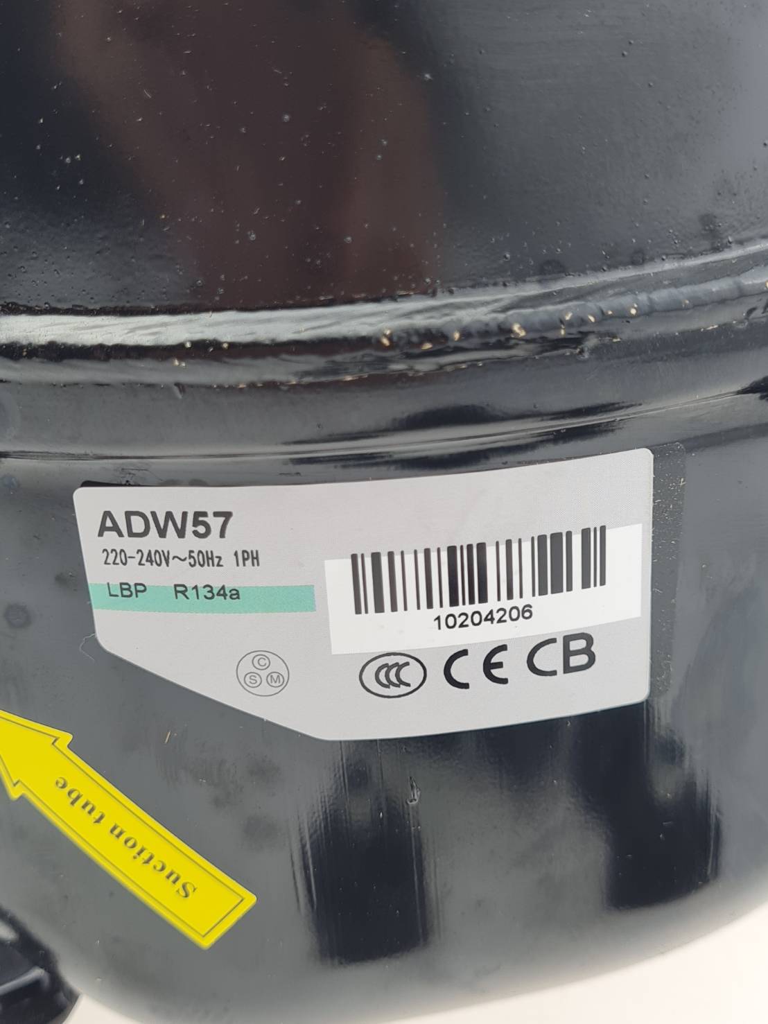 ADW57 คอมเพรสเชอร์ 1/5 แรงม้า R134a LBP สำหรับตู้แช่ ตู้เย็น Compressor ของใหม่ พร้อมอุปกรณ์ ดีเลย์ โอเวอร์โหลด