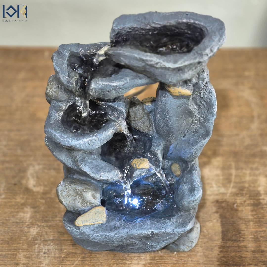 น้ำพุน้ำล้นตั้งโต๊ะ รุ่นรหัส21022 น้ำผุดแต่งบ้านตั้งโต๊ะเสริมฮวงจุ้ย อ่างน้ำพุจำลอง น้ำพุมงคล ของขวัญ