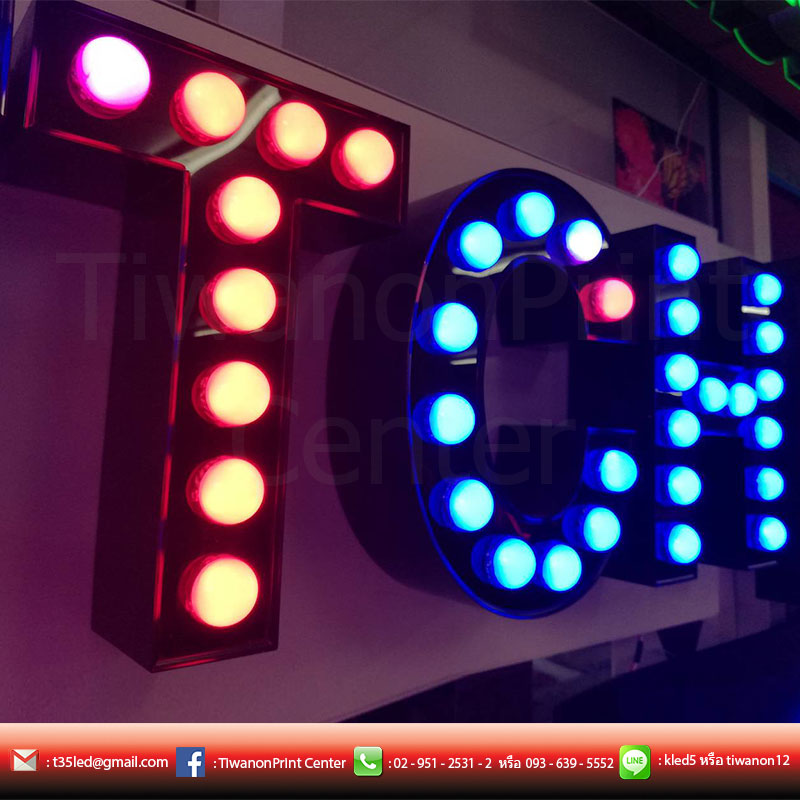 ป้ายไฟปิงปอง งานดีไซน์ไร้ขอบเขต ทำตามสั่งลูกค้า งานถูกใจต้อง ติวานนท์ปริ้น