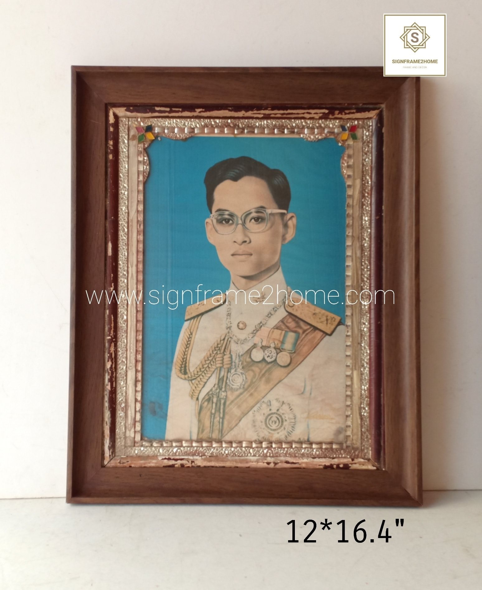 กรอบไม้ลายเก่า ขนาด 12x16นิ้ว