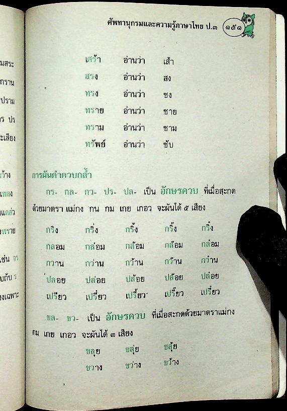 ศัพทานุกรมและความรู้ภาษาไทย ป.๓