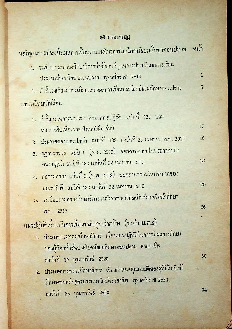 ระเบียบ ประกาศ คำสั่ง คำชี้แจง เพิ่มเติม เกี่ยวกับหลักสูตรประถมศึกษาและมัธยมศึกษา