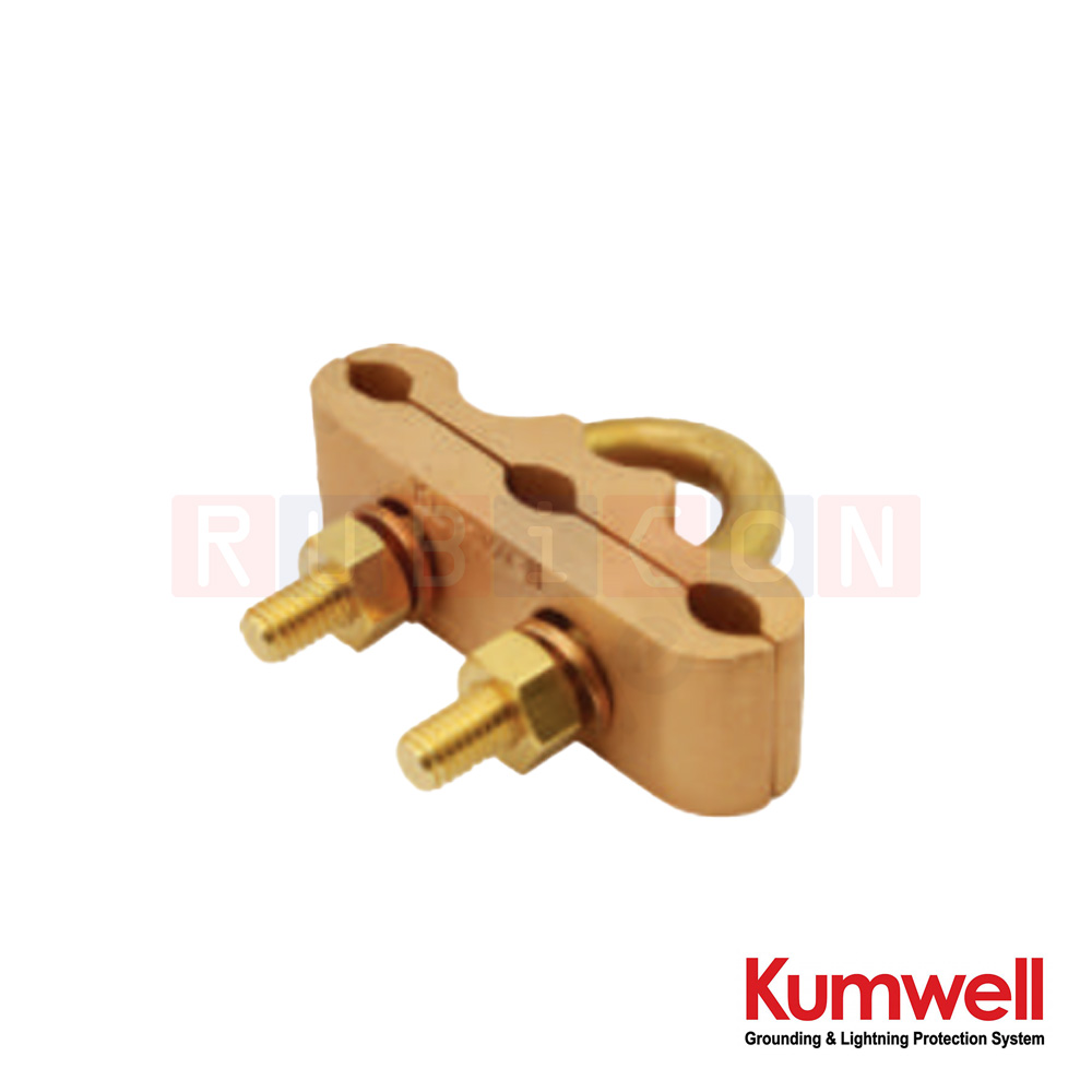 KUMWELL GXCTH 231-120 แคล้มป์จับร็อดหรือท่อ สำหรับสายเคเบิลสามเส้น (Rod or Pipe to Three Cable Clamp) Rod Dia. = 1", Cable Size 95-120 mm2 , (Figure 1)
