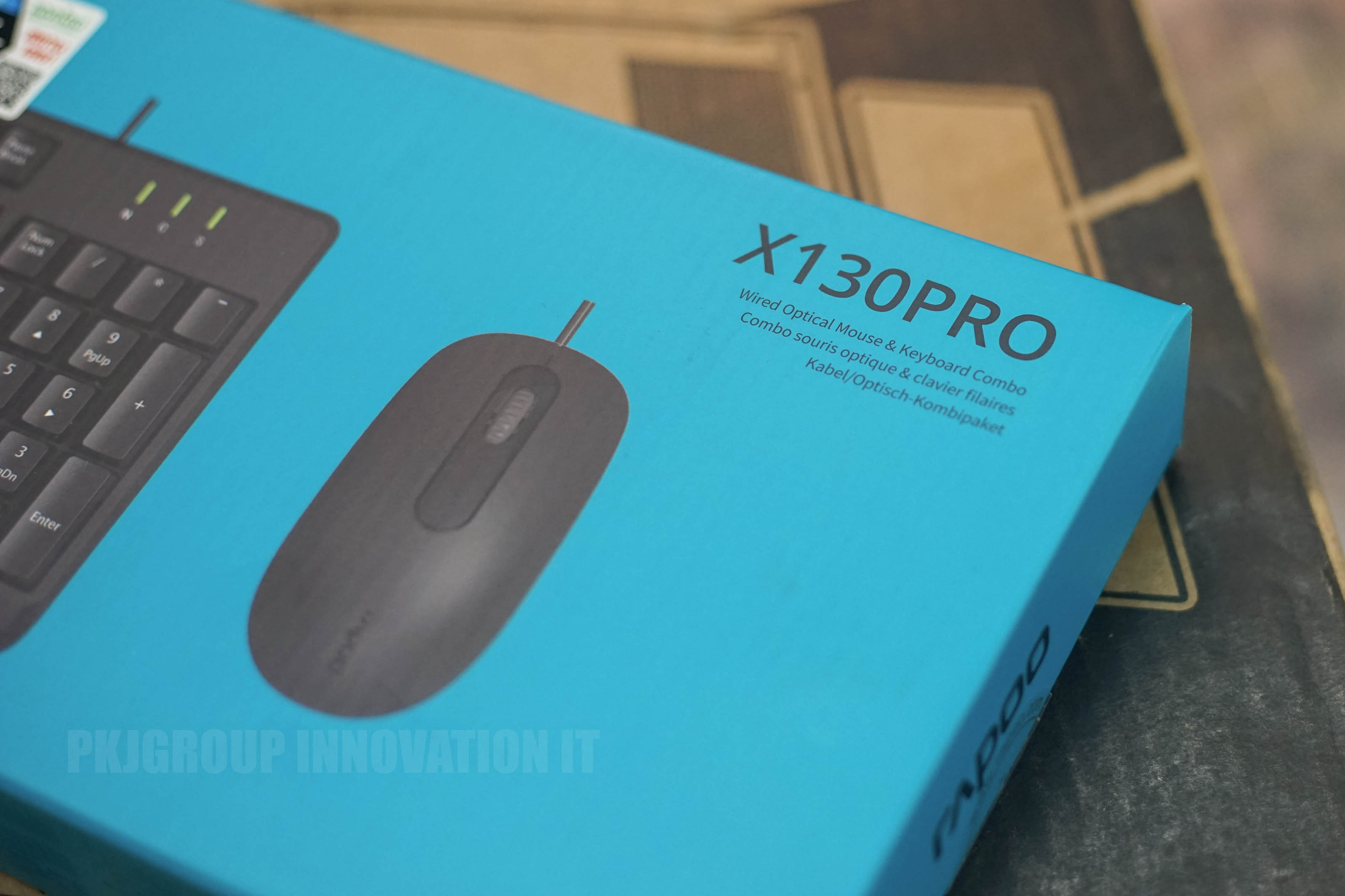 ชุดเมาส์คีย์บอร์ดของใหม่ Rapoo X130Pro คีย์บอร์ดน้ำหกใส่ยังสามารถใช้งานได้ เมาส์จับกระชับมือ