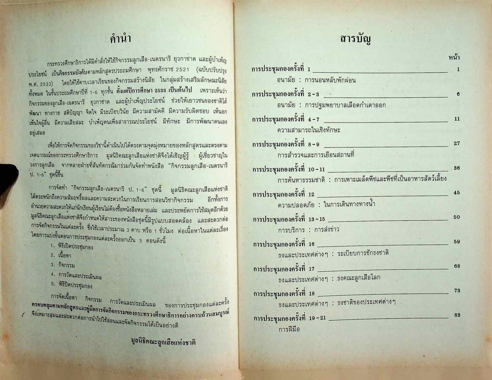 กิจกรรม ลูกเสือ-เนตรนารี สำรอง : ดาวดวงที่ 2 ชั้นประถมศึกษาปีที่ 3