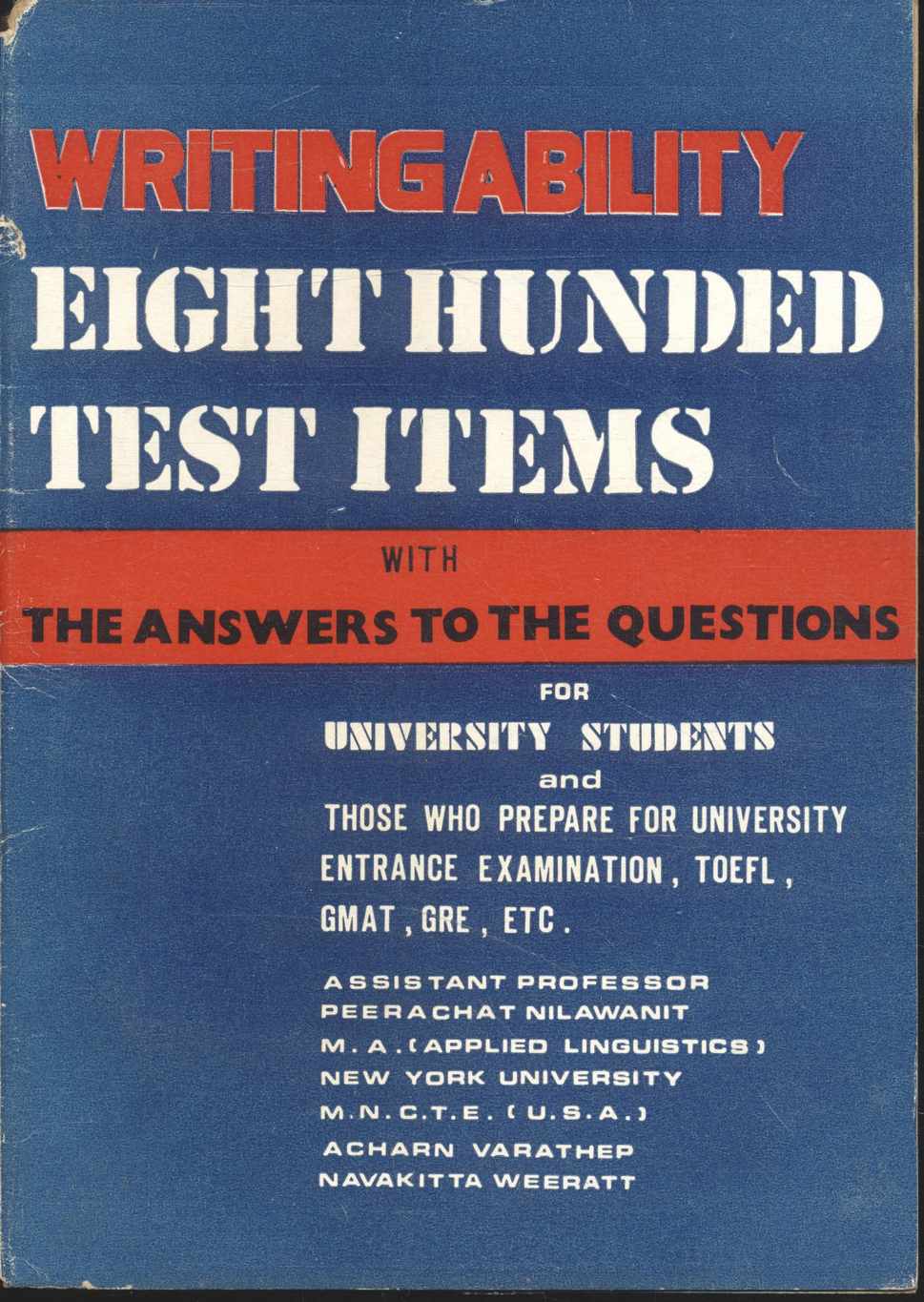 WRITING ABILITY EIGHT HUNDED TEST ITEMS