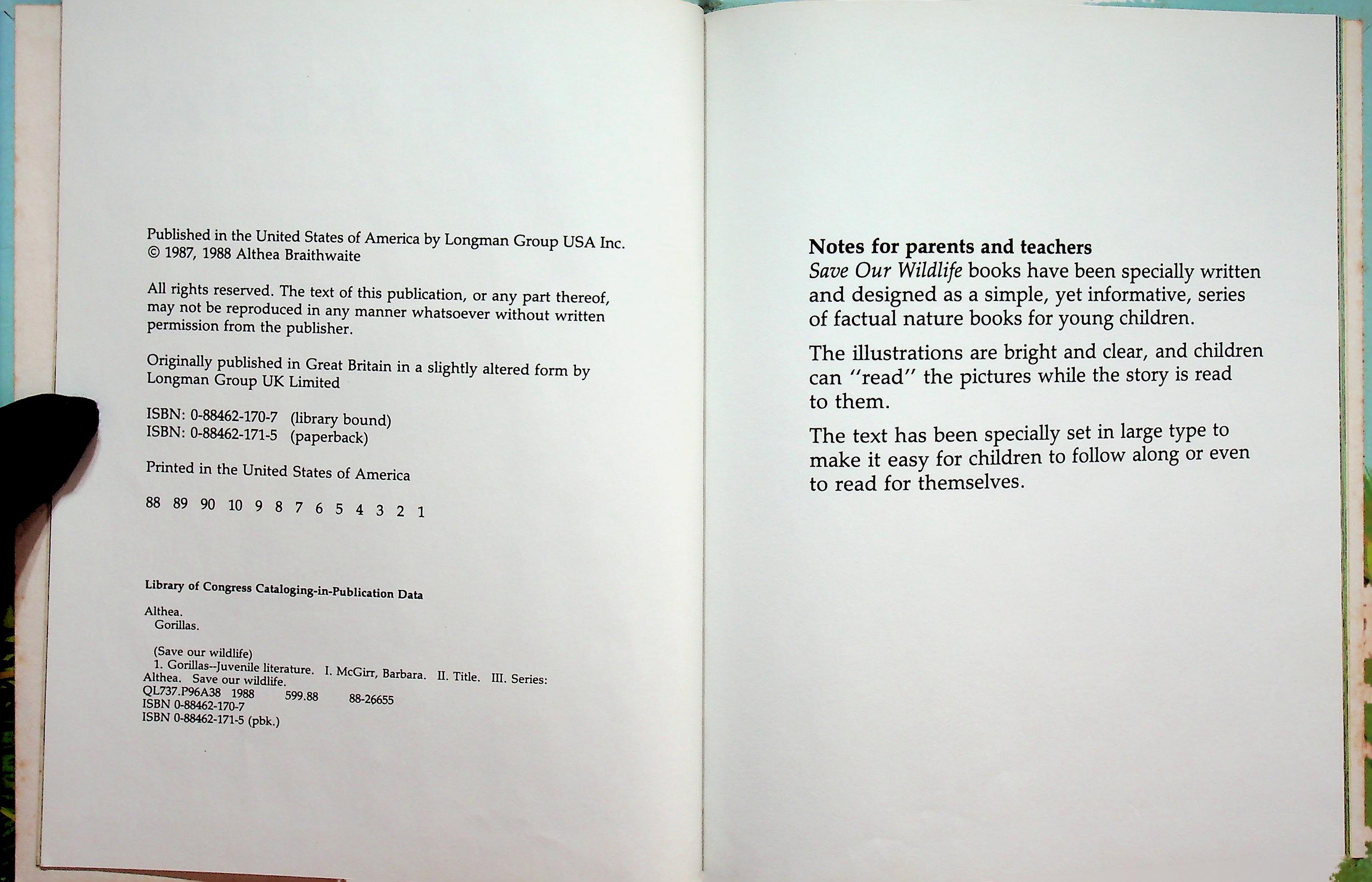 GORILLAS SAVE OUR WILDLIFE BY ALTHEA