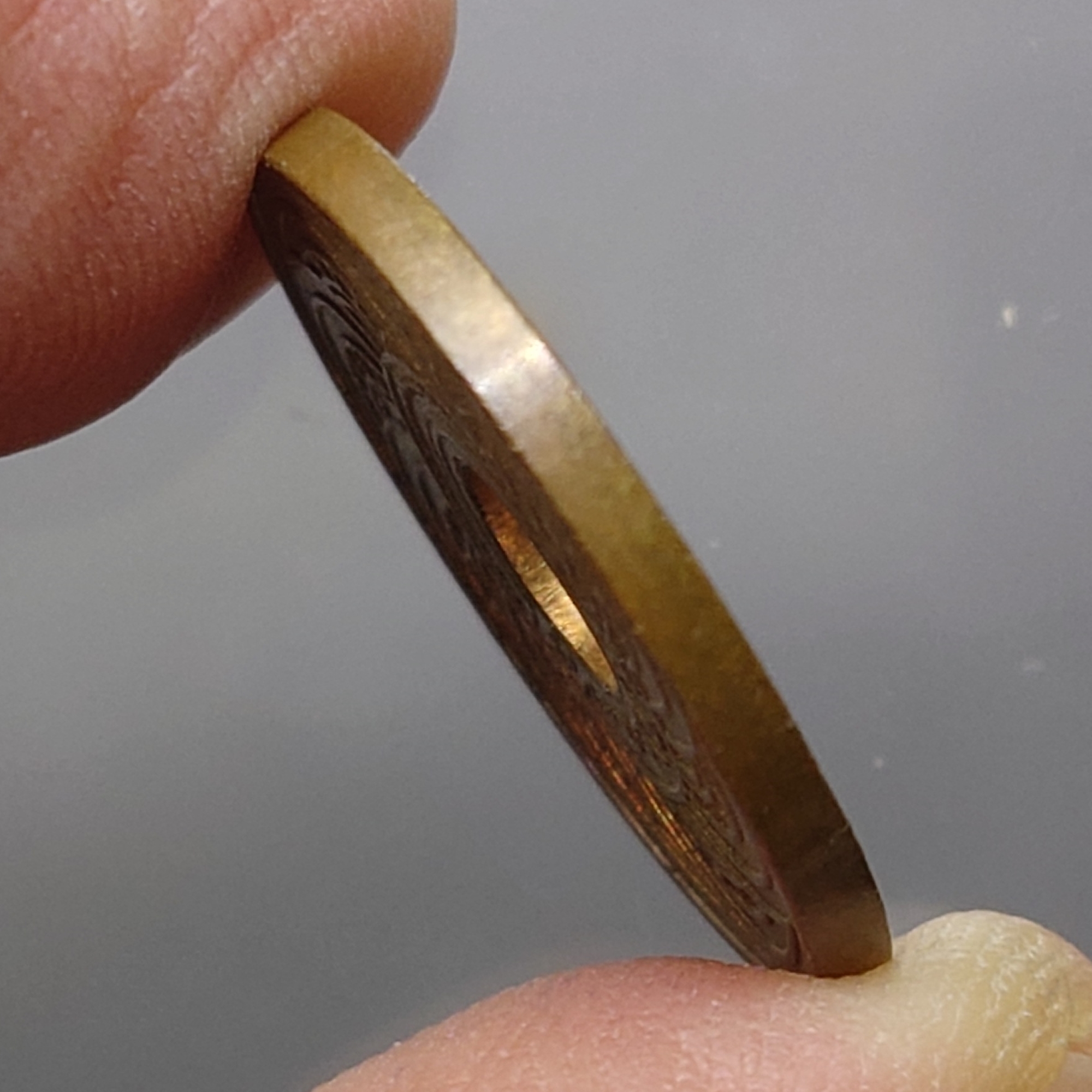 เหรียญสตางค์รู 1 สตางค์ ตราอุณาโลม - พระแสงจักร ปี พ.ศ.2478 ไม่ผ่านใช้ เก่าเก็บ