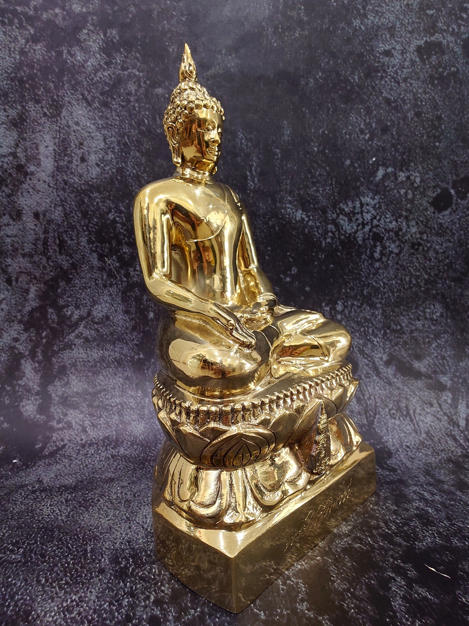 พระบูชา พระไพรีพินาศ ญสส 50 หน้าตัก 5 นิ้วสูง 11 นิ้ว เนื้อทองเหลืองขัดเงา วัดบวรนิเวศวิหาร จัดสร้าง ประจำปี 2550 แท้ ออกวัด