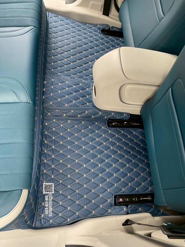พรมปูพื้นรถยนต์ 6D Good cat พรมvvip น้ำเงินด้ายทอง