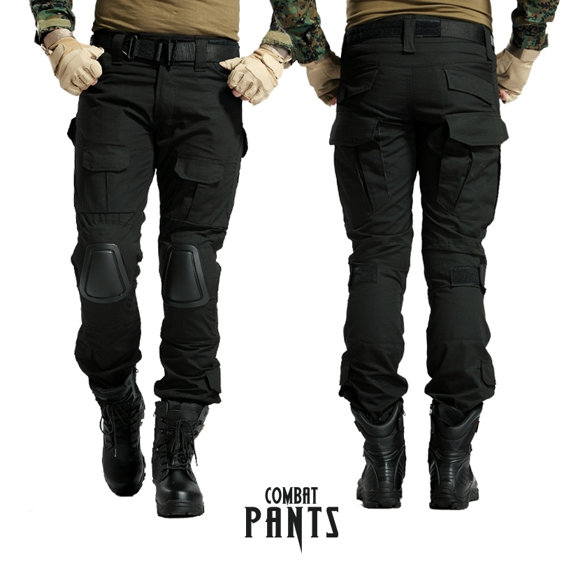 🇹🇭 41 ไทยแลนด์ แทคติคอล กางเกงสนับเข่า Combat Pants ผ้าตาราง