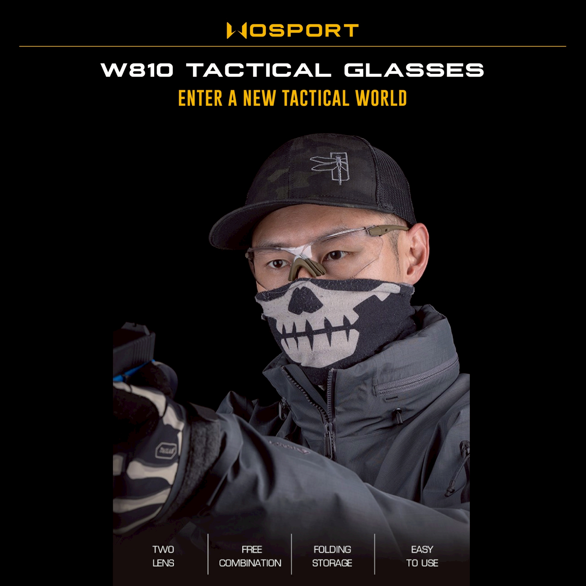 🇹🇭 1306 ไทยแลนด์ แทคติคอล แว่นตา Wosport [ GG-010 ] Thailand Tactical