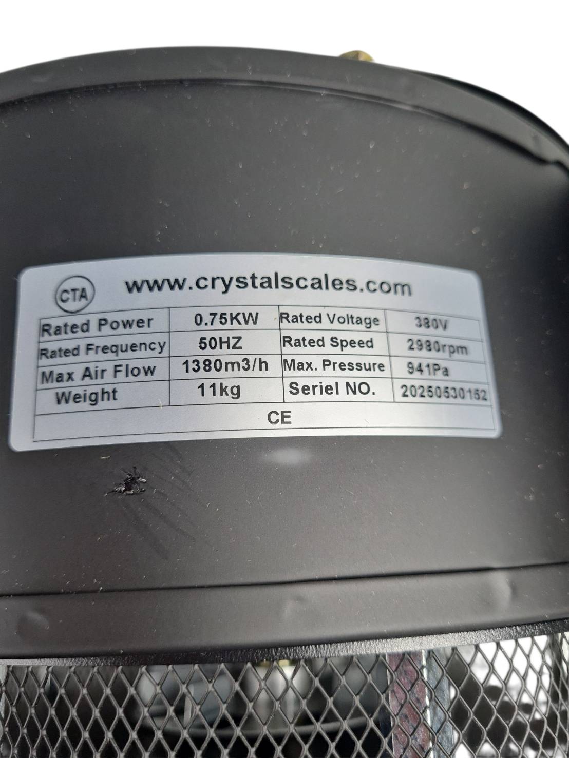 โบลเวอร์หอยโข่งทนความร้อนสูง CTA 740H ขนาด 1 แรงม้า 380โวลต์ ใช้ดูดอากาศที่มีอุณหภูมิสูง Hot Air Blower