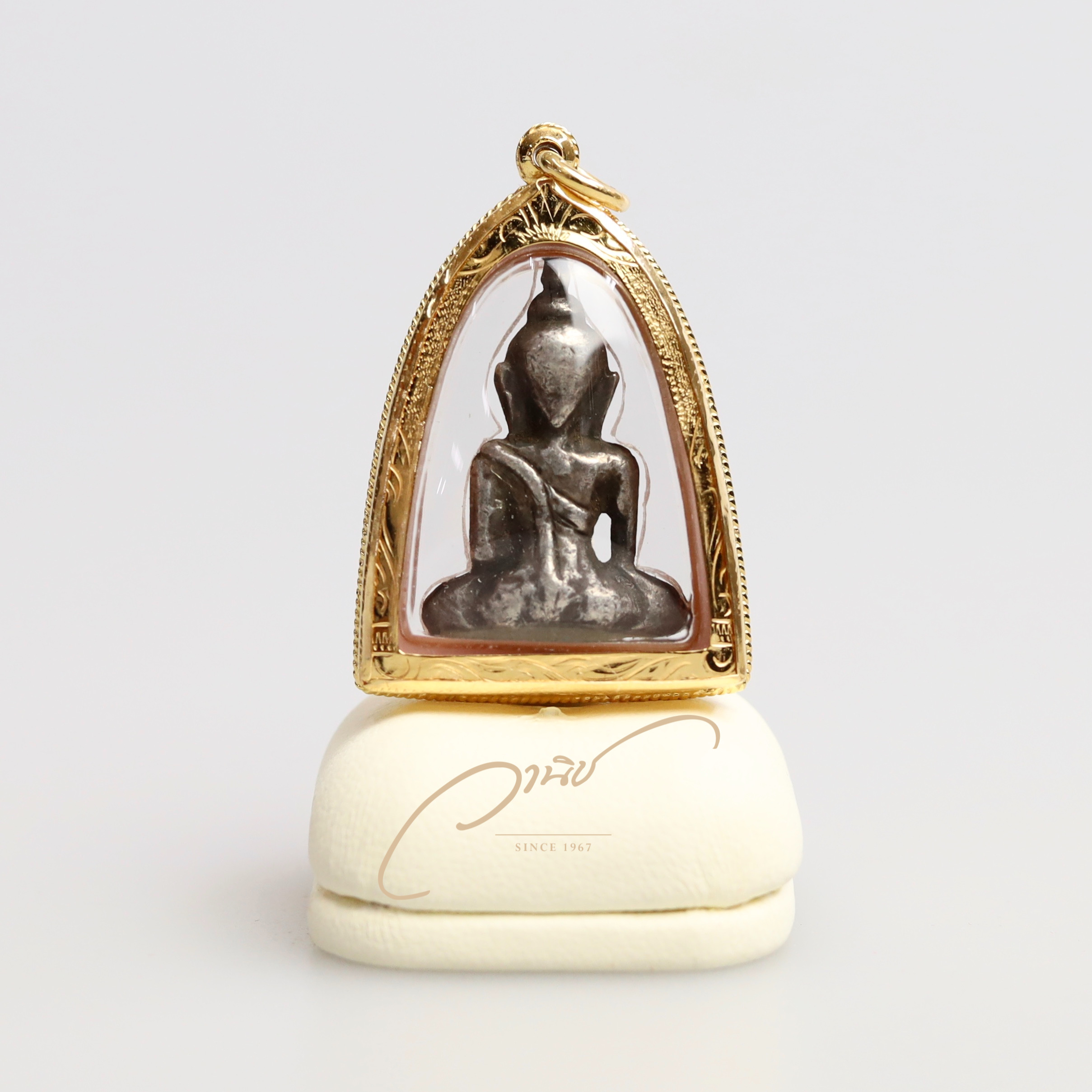 ✔️พระยอดธง กรุเก่าสมัยอยุธยาฯ เนื้อเงิน ปางมารวิชัย อายุหลายร้อยปี✔️