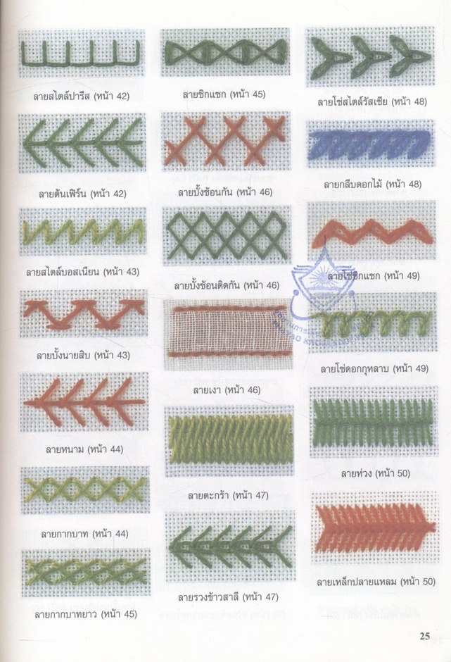 เทคนิคและลวดลายการปักผ้า เล่ม 1