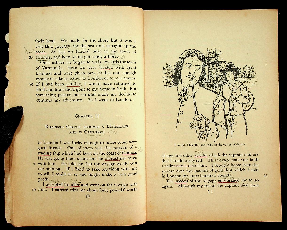 หนังสืออ่านนอกเวลา Robinson Crusoe