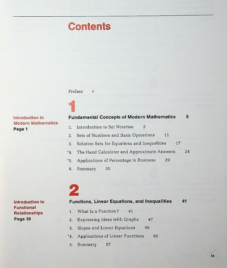 Finite Mathematics with Application to Business and the Social Sciences