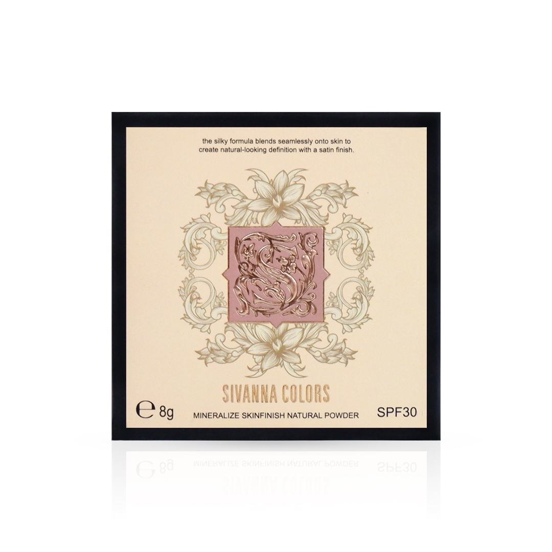 แป้งพัฟซิเวนน่า คัลเลอร์ มิเนรอลไลซ์ สกินฟินนิช เนเชอรัล พาวเดอร์ spf30เบลอรูขุมขน ขนาด8กรัม