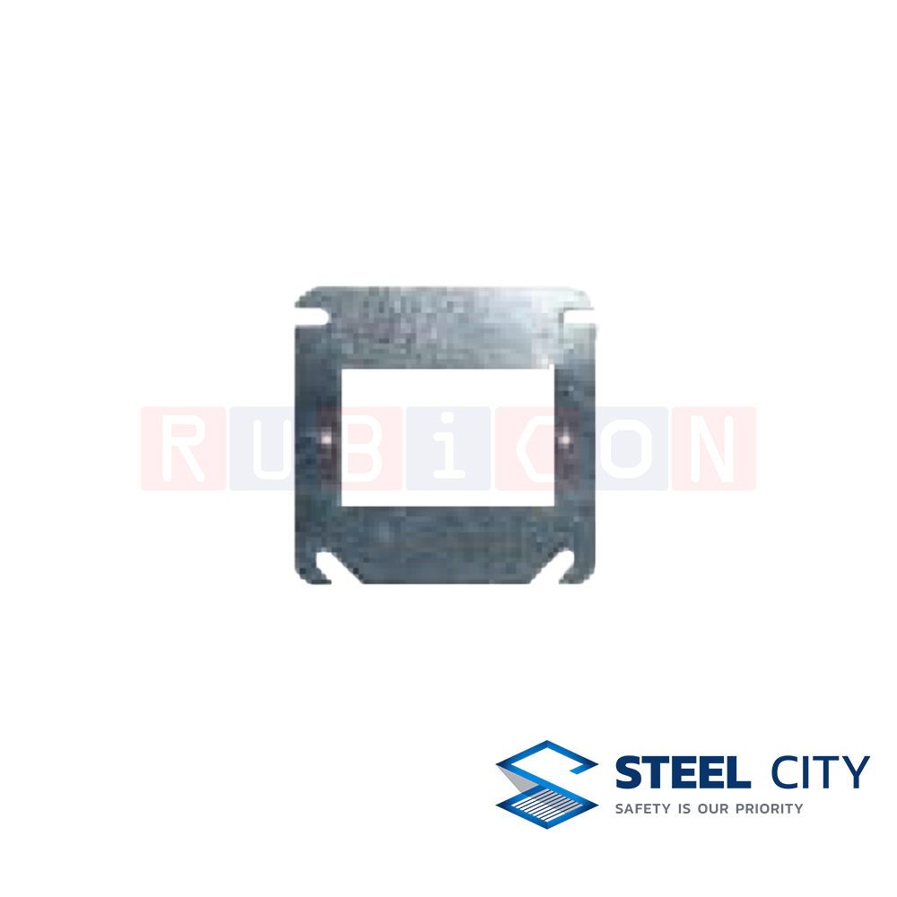 STEEL CITY BY43 ฝาปิดสแควบ๊อกซ์ 4" x 4" เสริมเรียบเดี่ยว (SQUARE COVERS 4" x 4")