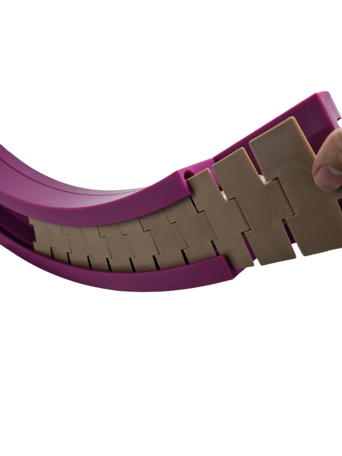 1050-K330 Magnetic cornet track รางโค้งR500 มิลลิเมตรสำหรับสายพาน Top chain รุ่นฝังแม่เหล็ก