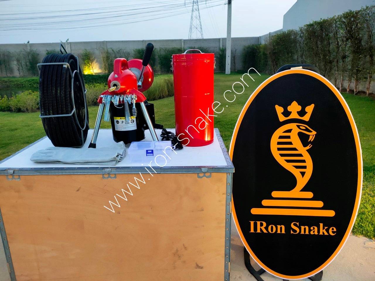 เครื่องทะลวงท่อ งูเหล็ก ironsnake รุ่น A75 งูเหล็กทะลวงท่อ เครื่องทะลวงท่อไฟฟ้า