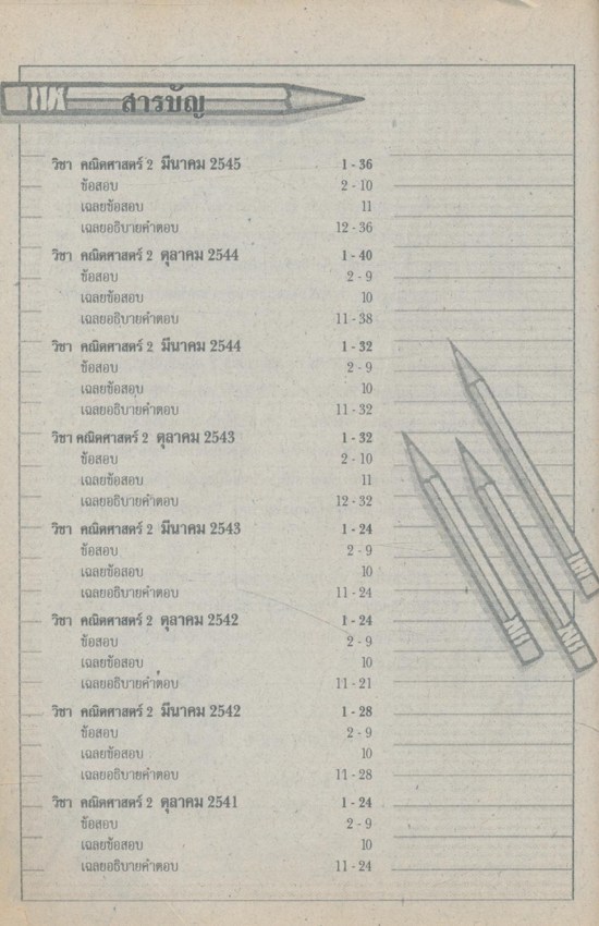 เฉลยเจาะประเด็น ENTRANCE คณิตศาสตร์ 2 มีนาคม 2545