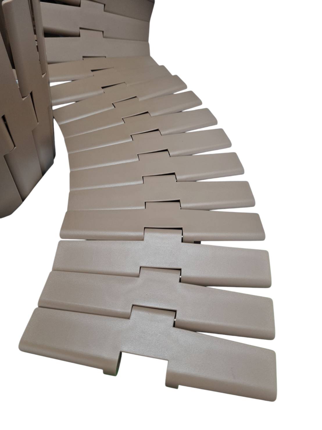 882 Tab K750 Top chain สายพานลำเลียง conveyer แบบโค้ง กว้าง 7.5 นิ้ว