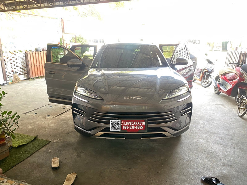 พรมปูพื้นรถยนต์ 6D BYD Sealion 6 สีครีมด้ายครีม